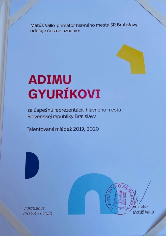 Adi Gyurík ocenený primátorom Bratislavy